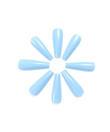 Brishow Blue Butterfly Press-On Nails | Long Ballerina Acrylic Fake Nails | 24-Piece Set for Women & Girls - International Shipping - Buy Online on GoSupps.com