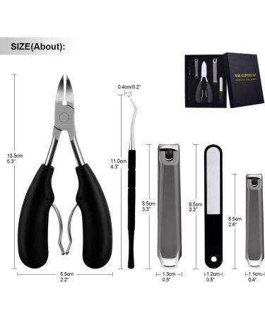 Thick Toe Nail Clippers Set - Ingrown Ingrowing Fungal Toenail Cutter Podiatrist Large Strong Hard Wide Nippers Professional Kit Heavy Duty Clippers Chiropodist Medical Pedicure Tools for Elderly - Buy Online on GoSupps.com