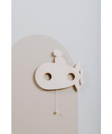 Bo Babys Only Baby Wall Lamp - U-Boat Design Night Light for Kids' Room - Battery Powered FSC Certified Wood - 25 000 Hours of Soft Illumination - Buy Online on GoSupps.com