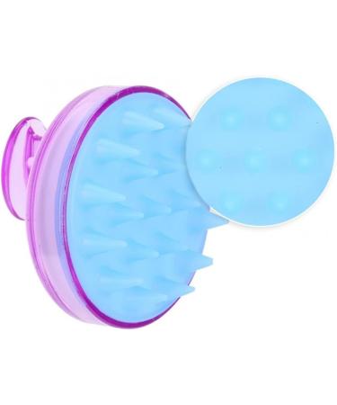 Buy Blue Round Silicone Bath Sponge & Scalp Massage Comb - Hair Cleaning Shampoo Brush Massager | International Shipping Available - Buy Online on GoSupps.com