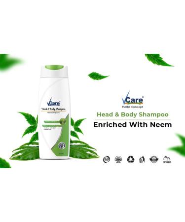 VCare Head & Body Shampoo for Hair & Skin 200 ml (Pack Of 1) Enriched with Neem and Silver Iron Technology - Buy Online on GoSupps.com