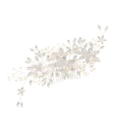 DOITOOL Wedding Hair Accessories Tiara Hair Clip Hair Barrettes Hair Pin Wedding Bride Headpiece Girl Headpieces for Wedding Rhinestone Clips for Hair Comb Women's Rhinestones Zinc Alloy