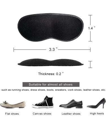 Dr.Foot Heel Grips - Self-Adhesive Heel Cushion Inserts for Men and Women | Prevent Heel Slipping, Rubbing, Blisters, and Foot Pain | Improve Shoe Fit - 2 pairs + Bonus Shoe Horn in Black - Buy Online on GoSupps.com