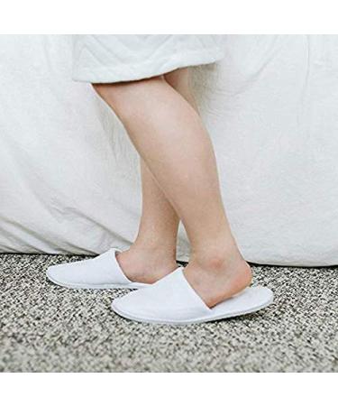 Rocutus 12 Pair Disposable Non-Slip Guest Slippers - Bulk Pack for Hotel, Home, and Travel Use - Fits US Men Size 8 Women Size 9 - Buy Online on GoSupps.com