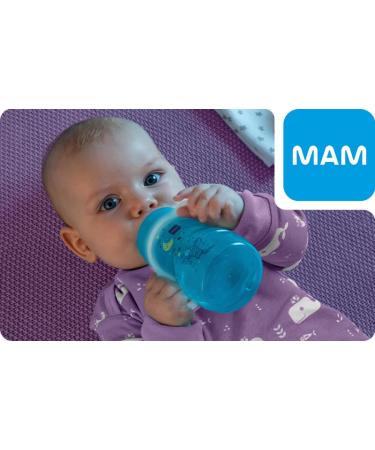 MAM Trainer Night 4+ Months - 220ml Pink Sippy Cup with Glow-in-the-Dark Handles | International Shipping Available - Buy Online on GoSupps.com