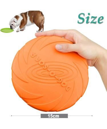 WELLXUNK Pet Frisbee 2 Pieces Flying Disc Dog Toy Rubber Flying Disc Dog Flying Disc Toy for Outdoor Interactive Fun Perfect for Dog Training Throw Catch & Play (M) - Buy Online on GoSupps.com
