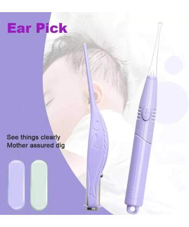 SEASD 2Pcs/Set Baby Ear Cleaner Wax Removal Tool with Flashlight - Luminous Earpick & Earwax Remover Spoon (Color D) - Buy Online on GoSupps.com