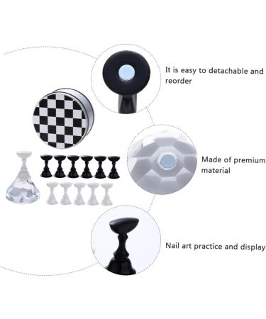 Ipetboom Magnetic Base 1set Manicure Practice Base Nail Manicure Supporter Manicure Tool Nail Beauty Supporter Nail Practice Base Nail Art Practice Holder Cosmetic Metal Nail Supplies 9.2x4.8cm As Shown - Buy Online on GoSupps.com