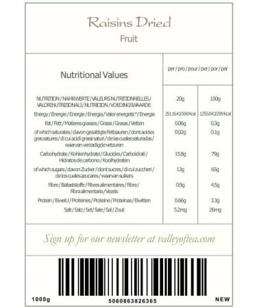 Sultana Raisins Organic Dried From Mediterranean - Whole Sweet - Buy Online on GoSupps.com