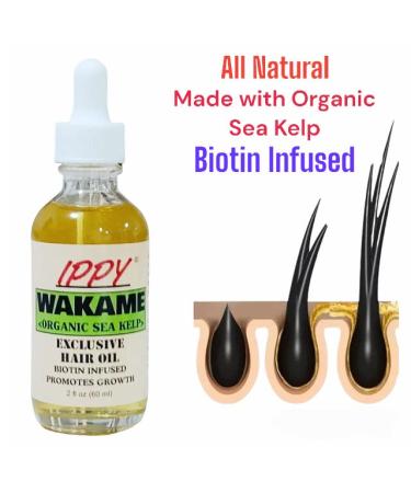 Wakame Organic Sea Kelp Hair Oil - 2 Fl Oz | Nourishing & Hydrating for Healthy Hair - International Shipping Available - Buy Online on GoSupps.com