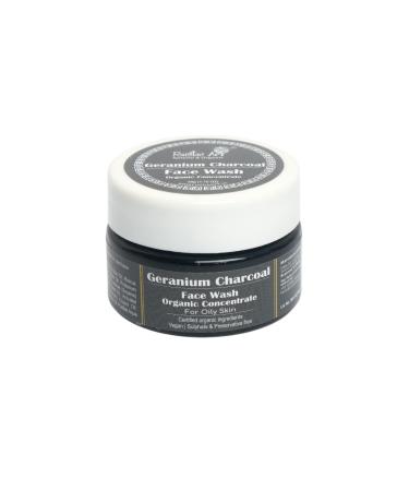 Organic Geranium Charcoal Face Wash Concentrate | Deep Cleansing for Oily Skin | 50gm - International Shipping Available - Buy Online on GoSupps.com