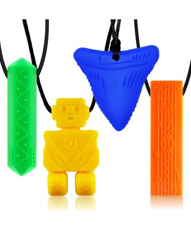Colonet for children Sensory Silicon Block Beißring for children with ADHD teething autism biting needs nails chewing stop causse hose speech therapy for boys and girls (mix 2) - Buy Online on GoSupps.com