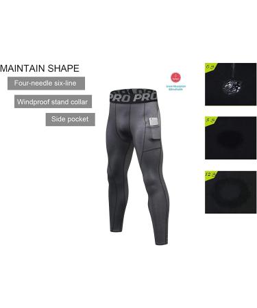 YUSHOW Men's Compression Pants 2 Pack - Running Tights & Workout Leggings - Summer Cool Dry Baselayer - X-Large Black+Grey - Buy Online on GoSupps.com
