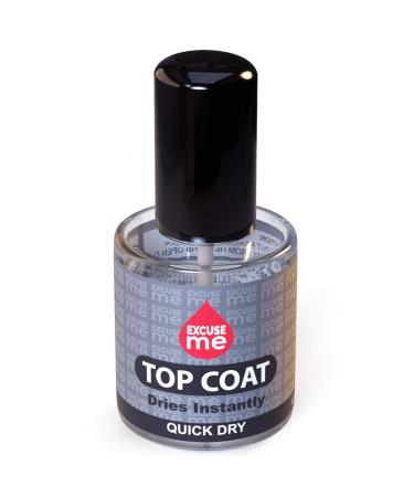 EXCUSE ME Quick Dry Fast Drying Super Shiny Nail Polish Top Coat 0.5 oz 15ml 0.5 Fl Oz (Pack of 1)