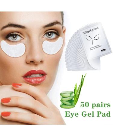 Fanshionide 50 Pair Eyelash Extensions Eye Pads - Lint Free Gel Patches for Perfect Eyelash Applications - International Shipping Available - Buy Online on GoSupps.com