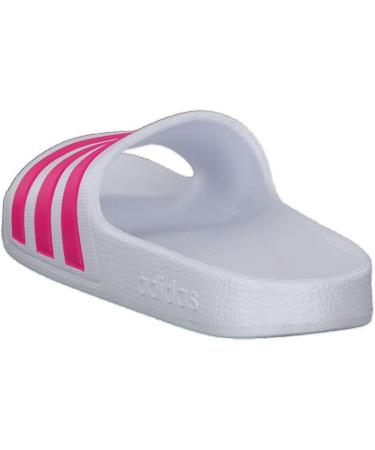 Adidas Unisex Kinder Adilette Aqua Slides - Kids Sandal 29 EU - Ftwr White/Real Magenta | International Shipping Available - Buy Online on GoSupps.com