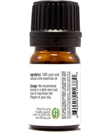 Lime 1/6 fl oz (5 ml) Glass Bottle 100% Pure Essential Oil GreenHealth - Buy Online on GoSupps.com