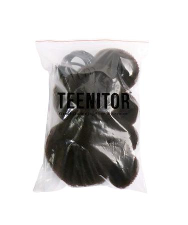 Teenitor Donut Hair Bun Maker Set - 7 Pieces (Dark Brown) with Elastic Bands and Hair Pins - Buy Online on GoSupps.com