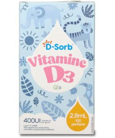 D-Sorb Vitamin D3 400 IU 2.8mL 100 Servings - Buy Online on GoSupps.com