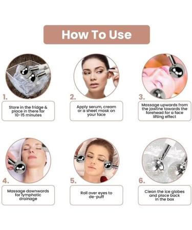Daily Brand Stainless Steel Ice Globes for Face, Neck, and Eyes - Reduce Dark Circles, Anti-Aging, and Tighten Skin - Buy Online on GoSupps.com