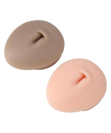 2pcs Silicone Belly Model for Piercing Practice | 3D Belly Button Model with Display Holder - Perfect for Artists & Studios - Buy Online on GoSupps.com