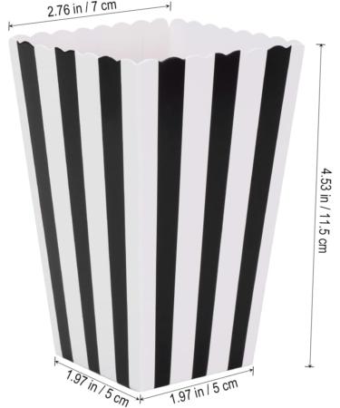 TIDTALEO 24pcs Boxes Popcorn Containers Popcorn Boxes for Movie Theater Party Snacks Popcorn Cups Reusable Monochrome Stripe Cups Popcorn Cartons European and American Chicken Popcorn Box - Buy Online on GoSupps.com