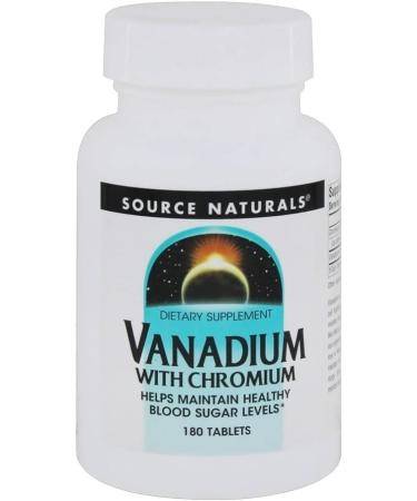 Source Naturals Vanadium with Chromium 200 mcg - 180 Tablets | Blood Sugar Support - Buy Online on GoSupps.com