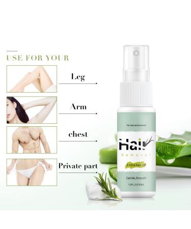 Hair Removal Spray - Mild & Painless Facial & Body Hair Remover for Women & Men | 30ml Depilatory Cream for Underarm Arms Legs & Bikini Areas - Buy Online on GoSupps.com