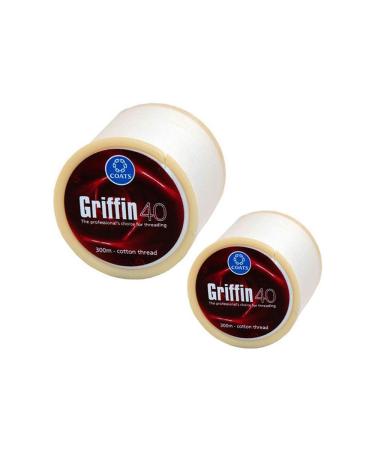 2 Spools X 300m Griffin 40 TKT Cotton Eyebrow Thread Facial Hair Removal
