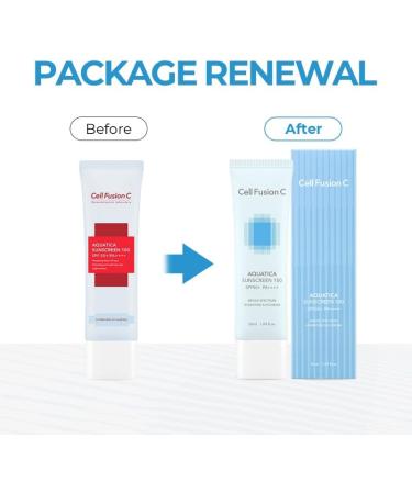  Cell Fusion C Aquatica Sunscreen 100 (Aquatica 100 sun cream) SPF50+ PA++++ 45ml - Buy Online on GoSupps.com