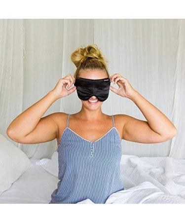 Swanwick 100% Pure Silk Oversized Luxury Eye Mask for Sleeping - Black - Buy Online on GoSupps.com