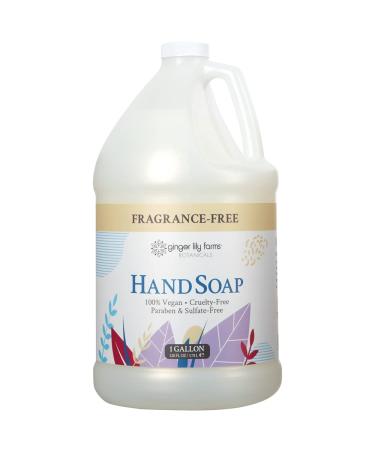 Ginger Lily Farms Botanicals All-Purpose Liquid Hand Soap Refill, Fragrance Free, 100% Vegan & Cruelty-Free, 1 Gallon 128 Fl Oz (Pack of 1)