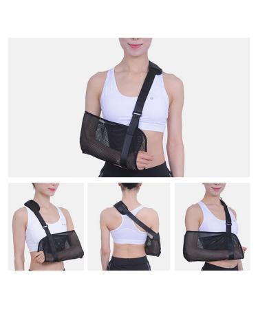 Adjustable Arm Sling for Shoulder Immobilization & Support - Breathable Black Shoulder Brace - One Size Fits All - Buy Online on GoSupps.com