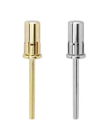Bestgle Nail Cutter Bits 2 Pieces Nail Pin Bit Universal Fit Sanding Belts Mandrel Bit Tungsten Steel Sanding Bands Mandrel for Salon