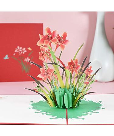 Pop Up Flower Card 3D Daffodil Pop Up Greeting Cards for Mother's Day Spring Father's Day Graduation Birthday Wedding Anniversary Thank You Get Well Sympathy All Occasion