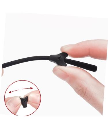 Buy Housoutil Silicone Glasses Ear Bracket - 20 Pairs of Anti-Slip Covers & Earring Cushions for Secure Glasses Fit | Durable Black Gel Eye Frame Hooks - Buy Online on GoSupps.com