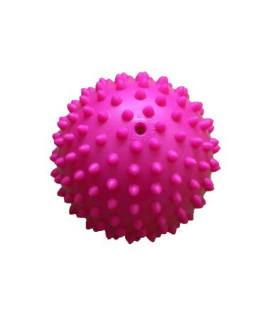 Lantro JS relieves hand and foot pain with a 7.5 cm pink PVC massage ball for relieving trigger points and fasciitis in sports