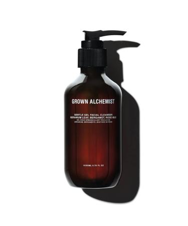 Grown Alchemist Gentle Gel Facial Cleanser with Bergamot and Rosebud. Hydrating Exfoliating Face Wash with Willow Bark  a Salicylic Acid Alternative. Natural Facewash for Men and Women