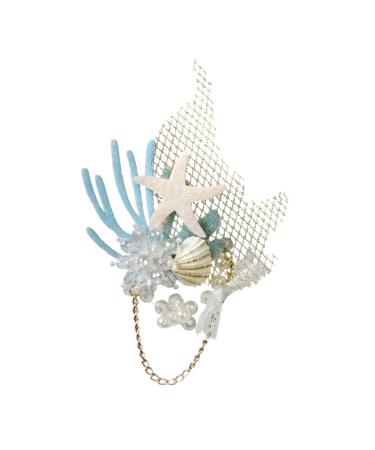 FRCOLOR 1pc Wedding Tiara Hair Barrette Bridal Headpieces for Wedding Bride Hair Clip Beach Party Hair Headdress Girl Hair Clips Bridal Hair Clip Crystal Headpiece Headband