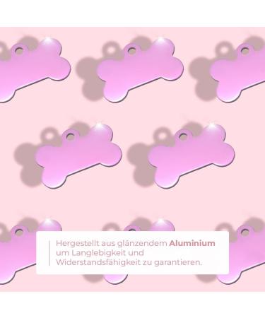 Personalized Bone-Shaped Pendants for Medium to Large Dogs & Cats | Ibera Gifts - Engraved Dog Collars & Name Tags in Pink Crown Design - Buy Online on GoSupps.com