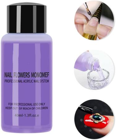 Acrylic Nail Liquid 40ml Non-Yellowing Acrylic Monomer Liquid for Acrylic Powder for Beginners - Buy Online on GoSupps.com