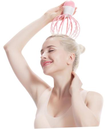 Magiclulu Head Massager - Therapeutic Scalp & Shampoo Brush Octopus Design Pink ABS Perfect for Relaxation & Massage - Buy Online on GoSupps.com