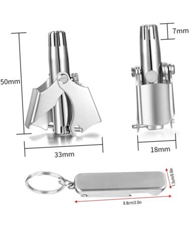 NOLITOY Nose Hair Trimmer Set - Manual Stainless Steel Clipper for Men | Effective Nose Hair Removal Tool - Buy Online on GoSupps.com