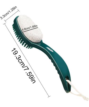 Anulely Foot Scrubber Brush 2 in 1 Multifunctional Foot Care Tools Comfortable Anti-Slip Bathroom Accessories Gentle Callus Remover for Feet Pumice Stone for Feet Green - Buy Online on GoSupps.com