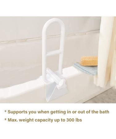 UNLICON Medical Adjustable Bathtub Safety Rail - White Grab Bars for Seniors and Elderly - Buy Online on GoSupps.com