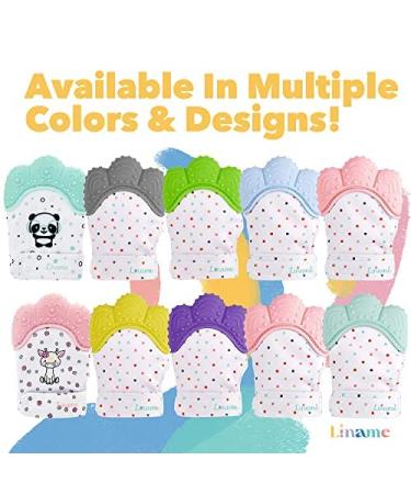 Liname Baby Glove Teething Feasts - BPA Free Washable & Durable - Includes Bonus Teething Ring - Pink - Buy Online on GoSupps.com
