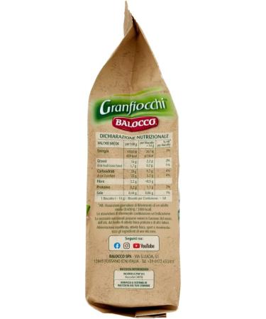Balocco Granfiocchi Biscotti Integrali Pack of 6 whole grain biscuits with whole grains and brown sugar grains 700 g - Buy Online on GoSupps.com