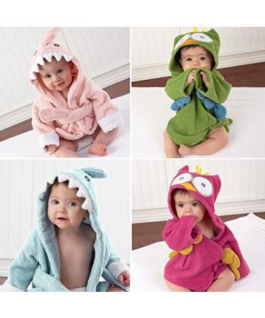 Lexikind Hooded Towel Baby - Soft Shark Blue Terry Bathrobe & Hooded Bath Towel for Infants | Ideal International Shipping - Buy Online on GoSupps.com