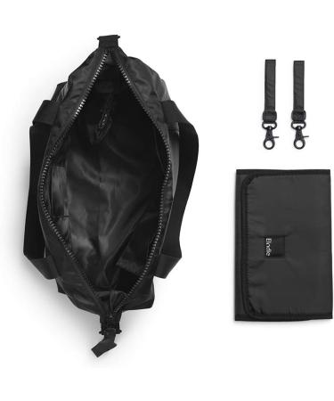 Elodie Details Soft Shell Changing Bag - Tote Nappy Bag with Stroller Strap and Changing Mat - Brilliant Black - Buy Online on GoSupps.com