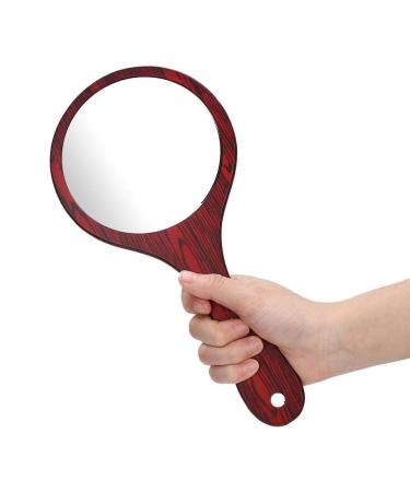 Hairdressing Mirror Handheld Mirror Vintage Hairdressing Mirror Hand Mirror with Wood Handle Barber Accessories for Professional Salon Barbers Hairdressers(#2)